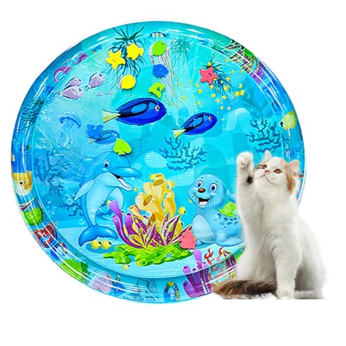 SUIOPPYUW Sommer Klettermatte für Haustiere, verdickt für kühle Spielzeit, kein Problem mit klatschenden Tierpfoten, robuste, mit Wasser gefüllte PVC Eismatte, 100CM Typ + 2 von SUIOPPYUW