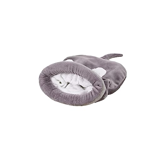 SUIOPPYUW Warmes und bequemes Haustiernest für Ihre pelzigen Freunde. Schlafendes Stoffbett für Katzen und Hunde. Super süßes Schlafsacknest, grau, L SUIOPPYUW Warmes und bequemes Haustiernest für Ihre pelzigen Freunde. Schlafendes Stoffbett für Katzen und Hunde. Super süßes Schlafsacknest, grau, L von SUIOPPYUW