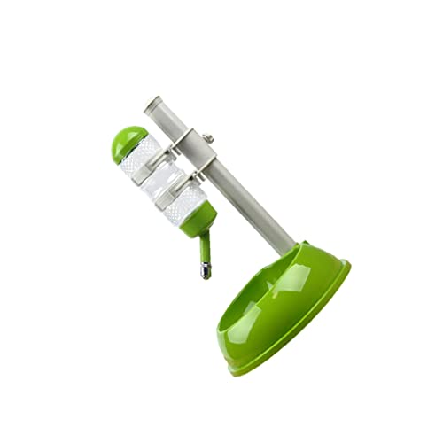 SUIOPPYUW Automatischer Wasserflaschenspender, tragbarer Haustiertrinker, höhenverstellbar, Hamster Futternäpfe, Schüssel für Hunde und Katzen, Grün, 23.8×23.8×39cm von SUIOPPYUW
