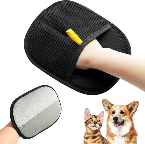 SUJAHHUJIQ Doppelseitiger Fellpflege-Handschuh, Tierhaarentferner-Handschuhe für Hund und Katze, statische Entfernungshandschuhe für Tierhaare, wiederverwendbar, Haustierhaarentferner-Handschuh für SUJAHHUJIQ Doppelseitiger Fellpflege-Handschuh, Tierhaarentferner-Handschuhe für Hund und Katze, statische Entfernungshandschuhe für Tierhaare, wiederverwendbar, Haustierhaarentferner-Handschuh für von SUJAHHUJIQ