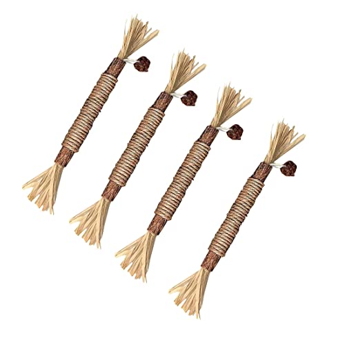 Katzensticks Zur Zahnreinigung Kausticks Set Katzenminze Spielzeug Katzenminze Sticks Zum Schleifen von Zähnen für ​Katze Zu Spielen Beißen Kauen von SULIUDAJI