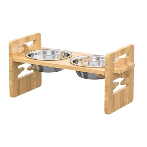 Moderne Katzenhund Feeder Regulierbare Overhead Edelstahlschalen Holzbasisschale Für Katzen Und Kleine Ergonomische Haustier Fütterungsstation Für Haustiere Moderne Katzenhund Feeder Regulierbare Overhead Edelstahlschalen Holzbasisschale Für Katzen Und Kleine Ergonomische Haustier Fütterungsstation Für Haustiere von SUMMITDRAGON