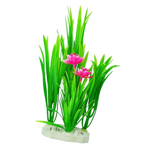 SUMMITDRAGON Aquarien Wasserpflanze Künstliche Tillandsia Pflanze Mit Basis Für Die Umweltverbesserung Von Fischtanks Die Landschaftszubehör Verbessern von SUMMITDRAGON
