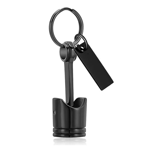 SUMMITDRAGON PET Einäscherung Schmuck Schmuck Keychain Motorisierte Kolbendesign Gedenkhalter Für Asche Aluminium Metall Pet Memorial Keyring von SUMMITDRAGON