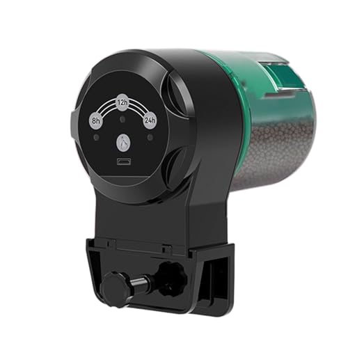 SUMMITDRAGON Regulierbare Aquarien Fischfuttermittel Auto Timer Batterieantriebspanzer Spender Für Pellets Flohs Stick Spender Regulierbarer Steuerungs Aquarien Feeder von SUMMITDRAGON