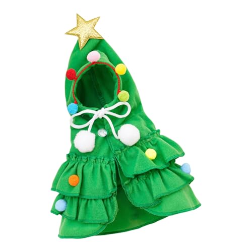 Schöne Haustier Weihnachtsbekleidung Umhang Mit Star Santa Haustier Umhang Für Katzen Und Kleine Hunde Weihnachtsfeier Regulierbarer Haustier Umhang von SUMMITDRAGON