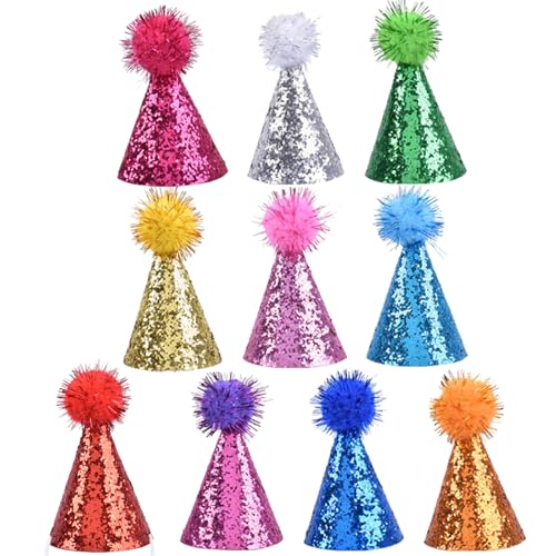 Set Von 10 Kleinen Kostümhut Für Und Hunde Mit Glitzern Und Bequemen Anpassungen Für Alle Kopfgrößen Geeignet von SUMMITDRAGON