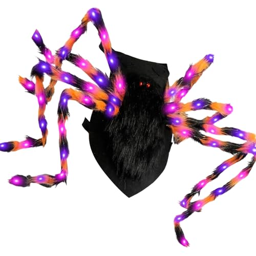 Verstellbare Halloween Hundespinnen Kostüm Mit LED Leuchten Realistische Pelzige Beine Für Große Hunde Cosplay Kostüm Cosplay Spiders Halloween von SUMMITDRAGON