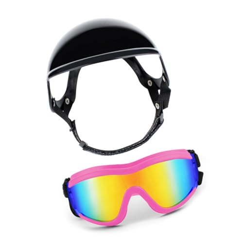 Verstellbare Hundeschutzhelm Windfestbrille Bequemer Polsterhut Mit Ohrlöchern Zum Mit Motorradfahrerstaubfisch Haustierbrille von SUMMITDRAGON