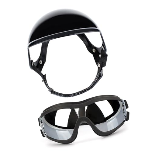 Verstellbare Hundeschutzhelm Windfestbrille Bequemer Polsterhut Mit Ohrlöchern Zum Mit Motorradfahrerstaubfisch Haustierbrille Verstellbare Hundeschutzhelm Windfestbrille Bequemer Polsterhut Mit Ohrlöchern Zum Mit Motorradfahrerstaubfisch Haustierbrille von SUMMITDRAGON