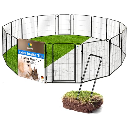 SUN-M Welpenauslauf 68x80cm hoch - 16 Teilig - inkl. Erdankern - Sicher, flexibel erweiterbar, werkzeugfreie Montage - ideal für Hund drinnen und draußen - Welpenzaun, Welpenlaufstall SUN-M Welpenauslauf 68x80cm hoch - 16 Teilig - inkl. Erdankern - Sicher, flexibel erweiterbar, werkzeugfreie Montage - ideal für Hund drinnen und draußen - Welpenzaun, Welpenlaufstall von SUN-M