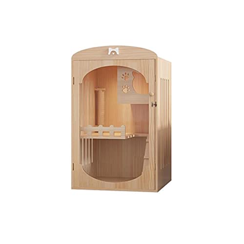 Katzenhaus Katzenvilla Katzenkäfig Katzenvilla klein mit Toilette EIN zweistöckiges Katzenhaus Katzenhaus Haushalt Indoor Haustier Kätzchen Katzenhütte (Size : 60X60X98cm) von SUNESA