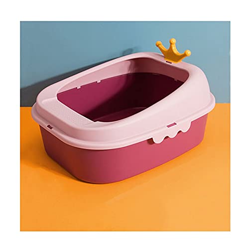 SUNESA Katzentoilette Große Space Cat Wurf Box Halbgeschlossene Katze Toilette Spritzwasserfestes Katze Wurf Box zur einfachen Reinigung Katzenklo (Color : B) von SUNESA