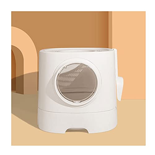 SUNESA Katzentoilette Katze Wurf Box Schublade Top Eintrag spritzwasserfestes Deodorant Kätzchen Große beiliegende Katze Toilette Kunststoff Katzenklo (Color : Roze) von SUNESA