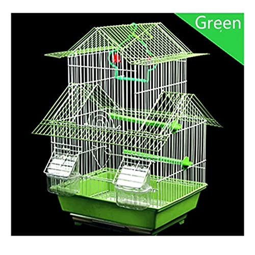 Vogelvoliere vogelkäfige Vogelkäfig Tiger Haut Papagei Käfig Große Villa Vogelkäfige for Eisen Kultur von Papageien Vogelhaus Große Vogelkäfig Vogelhaus (Color : Groen) von SUNESA