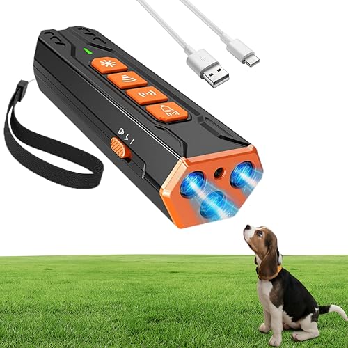 SUNFATT Antibell Ultraschall Gerät, Antibellhalsband Für Hunde, Tragbares erziehungshilfen für Hunde mit 3 Schall Modi, Aufladbar antibell für Hunde mit LED für Training Hunde und hundeschreck. SUNFATT Antibell Ultraschall Gerät, Antibellhalsband Für Hunde, Tragbares erziehungshilfen für Hunde mit 3 Schall Modi, Aufladbar antibell für Hunde mit LED für Training Hunde und hundeschreck. von SUNFATT