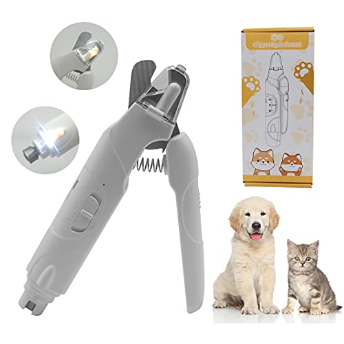 SUNFATT Krallenschleifer für Hunde & Katzen mit Led,Krallenschere für Hund & Katzen mit spritzwassergeschütztem Sicherheitsschutz von SUNFATT