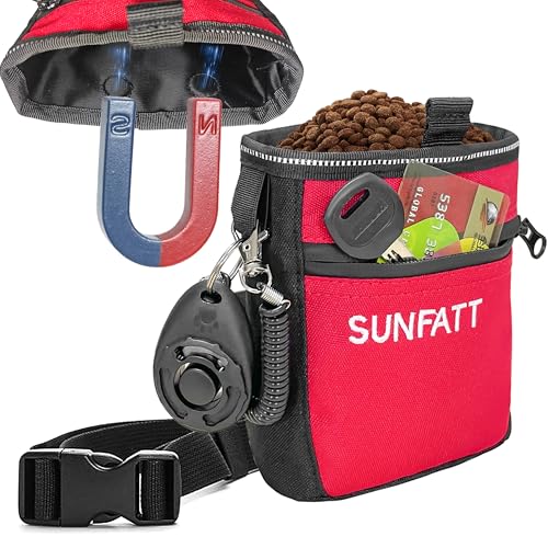 SUNFATT Leckerlitasche für hunde,Futterbeutel Hundetraining,Magnetischer Leckerlibeutel Mit Verstellbarem Gürtel und Gürtelclip-Design. von SUNFATT