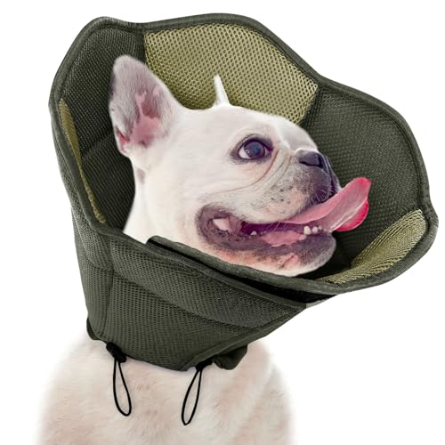 SUNFURA Hundekegel – weicher Kegel für Hunde, um das Lecken zu stoppen, Alternative für Haustiere nach Operationen, verstellbares Haustier-Genesungshalsband für Wundheilung, Armeegrün, Größe S SUNFURA Hundekegel – weicher Kegel für Hunde, um das Lecken zu stoppen, Alternative für Haustiere nach Operationen, verstellbares Haustier-Genesungshalsband für Wundheilung, Armeegrün, Größe S von SUNFURA