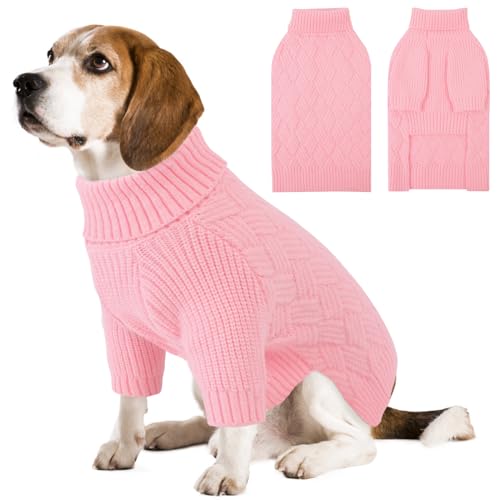 SUNFURA Hundepullover, mittelgroßer Hundepullover für Herbst und Winter, Fleece-Hundepullover, Weihnachtspullover für den Urlaub, warmer Rollkragen-Strick für Französische Bulldogge, Boston Terrier, SUNFURA Hundepullover, mittelgroßer Hundepullover für Herbst und Winter, Fleece-Hundepullover, Weihnachtspullover für den Urlaub, warmer Rollkragen-Strick für Französische Bulldogge, Boston Terrier, von SUNFURA