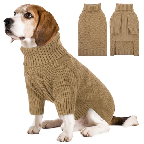 SUNFURA Hundepullover, warmer Hundepullover, für große Hunde, Jungen, großer Hundepullover für Weihnachten, einfarbig, Winter-Sweatshirt, Herbststrick-Rollkragen für Corgi, Französische Bulldogge, SUNFURA Hundepullover, warmer Hundepullover, für große Hunde, Jungen, großer Hundepullover für Weihnachten, einfarbig, Winter-Sweatshirt, Herbststrick-Rollkragen für Corgi, Französische Bulldogge, von SUNFURA