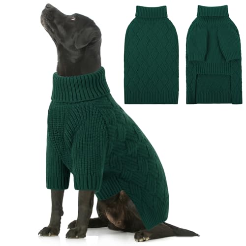 SUNFURA Hundepullover für große Hunde, XXL, Hundepullover für extra große Hunde, warmer Rollkragenpullover, Weihnachtspullover für kaltes Wetter, Strickpullover für Golden Retriever, Labrador SUNFURA Hundepullover für große Hunde, XXL, Hundepullover für extra große Hunde, warmer Rollkragenpullover, Weihnachtspullover für kaltes Wetter, Strickpullover für Golden Retriever, Labrador von SUNFURA