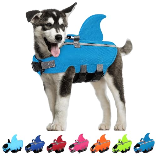 SUNFURA Hundeschwimmweste Hai Schwimmweste für Hunde, Verstellbare Schwimmweste mit hohem Auftrieb, Sicherheit Lebensretter mit Rettungsgriff für Französische Bulldogge Kleine Mittlere Rassen SUNFURA Hundeschwimmweste Hai Schwimmweste für Hunde, Verstellbare Schwimmweste mit hohem Auftrieb, Sicherheit Lebensretter mit Rettungsgriff für Französische Bulldogge Kleine Mittlere Rassen von SUNFURA