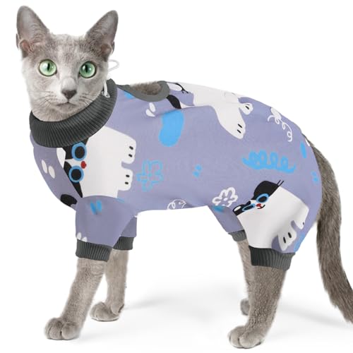 SUNFURA Katzen-Genesungsanzug, Ganzkörperanzug, Katzen-Chirurgie-Genesungsanzug, weiblicher Kätzchen-Einteiler für Katzen, Anti-Lecken, chirurgischer Genesungsanzug für Haustiere mit Ärmeln, SUNFURA Katzen-Genesungsanzug, Ganzkörperanzug, Katzen-Chirurgie-Genesungsanzug, weiblicher Kätzchen-Einteiler für Katzen, Anti-Lecken, chirurgischer Genesungsanzug für Haustiere mit Ärmeln, von SUNFURA