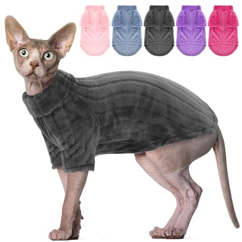 SUNFURA Katzenpullover, warmer und weicher Fleecepullover mit Ärmeln, Rollkragenpullover für Herbst und Winter, Grau, Größe L SUNFURA Katzenpullover, warmer und weicher Fleecepullover mit Ärmeln, Rollkragenpullover für Herbst und Winter, Grau, Größe L von SUNFURA