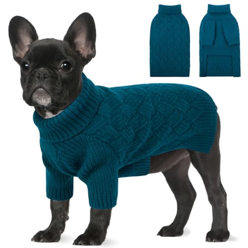 SUNFURA Pullover für kleine Hunde, Rollkragenpullover für kaltes Wetter, Strickwaren für Weihnachten, Thanksgiving, Haustier-Winter-Strick-Sweatshirt, Mops, Dackel, Pullover für Jungen, Mädchen, SUNFURA Pullover für kleine Hunde, Rollkragenpullover für kaltes Wetter, Strickwaren für Weihnachten, Thanksgiving, Haustier-Winter-Strick-Sweatshirt, Mops, Dackel, Pullover für Jungen, Mädchen, von SUNFURA