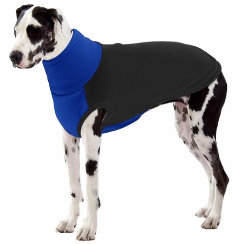 SUNFURA XXXXL Hundepullover – Warmer Fleece-Hundepullover, Stretch-Pullover mit Rollkragen für extra große Hunde, Jungen und Mädchen, bequeme Passform, Sweatshirt, Overall für Deutsche Dogge, Grau von SUNFURA