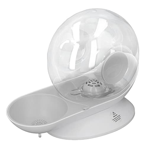 Haustier Wasserspender, Schneckenform 2,8L Großes Fassungsvermögen ABS Automatischer Transparenter Trinkbrunnen für Hunde und Katzen (Grau) von SUNGOOYUE