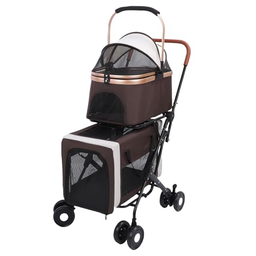 SUNGOOYUE Doppel -Kinderwagen, Leichte Abnehmbare, Faltbare 4 Zwei -Sitzer -Spaziergang Jogger -Reisewagenwagen ohne Zip -Eingangsdach und Abnehmbarer Träger für Katzenhund SUNGOOYUE Doppel -Kinderwagen, Leichte Abnehmbare, Faltbare 4 Zwei -Sitzer -Spaziergang Jogger -Reisewagenwagen ohne Zip -Eingangsdach und Abnehmbarer Träger für Katzenhund von SUNGOOYUE