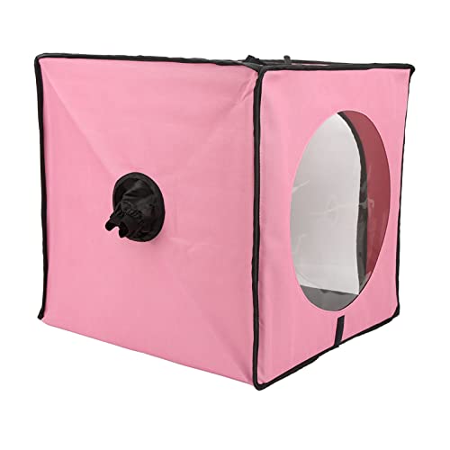 SUNGOOYUE Haustier-Trockenraum, Mesh-Design, Tragbarer Welpen-Trocknerkäfig für Reisen, Camping (PINK) von SUNGOOYUE
