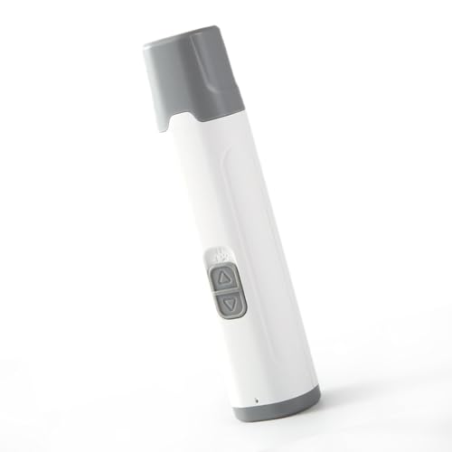 SUNGOOYUE Haustiernagelschleifer Katze & Hundnagelschleife, Ruhige Edelstahlpfoten mit Niedriger Schwingung für Kleine Mittelgroßen Großen Hunden und Katzen, USB -Ladung (White) von SUNGOOYUE