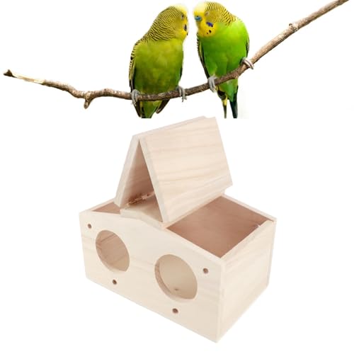 SUNGOOYUE Platan Holzvogelhaus Belüftete Holzvogelhaus Papageien für Vögel für Vögel, Wie für die Leidenschaften von Breaking House Gezeigt von SUNGOOYUE