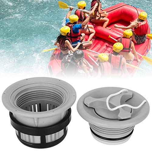 SUNGOOYUE Sicherheitsluftventil von 3 PCs mit Filternetz für Aufblattbare Zeltkajak -Zeltzubehör Resistente Korrosion für Schwarze PVC/Grauwasser -Sportarten/Grausportarten (Gray) von SUNGOOYUE