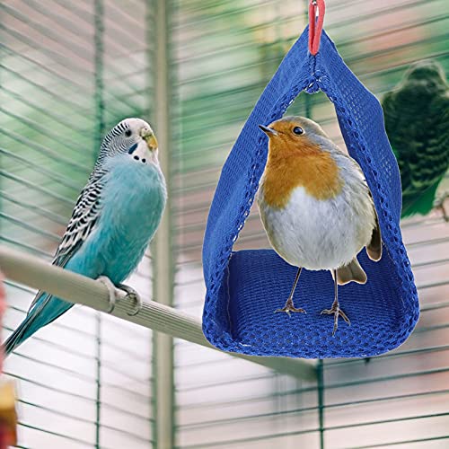 SUNGOOYUE Sommer -Haustier -Mesh, Komfortable Papagei Hängematte für Kleine Haustiere, Einfache Installation Im Käfig (Blue) von SUNGOOYUE