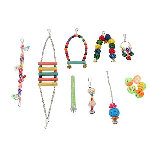 Vogel Sittich Spielzeug, Kiefer Kunststoff Schaukel Papagei Kauspielzeug Rattan Kette Hängend Stehend Klettern Buntes Vogel Sittich Spielzeug Vogel Sittich Spielzeug, Kiefer Kunststoff Schaukel Papagei Kauspielzeug Rattan Kette Hängend Stehend Klettern Buntes Vogel Sittich Spielzeug von SUNGOOYUE
