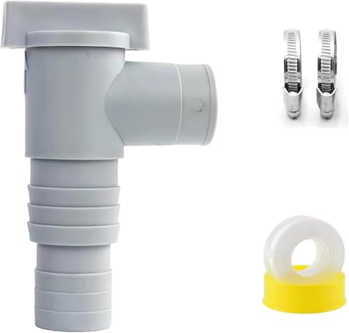 SUNJULY Absperrhahn für Pools mit 32mm Schlauchanschluss, Pool Schlauchadapter Absperrventil Absperrhahn, Schlauchverbinder 32mm mit 2 Schlauchklemmen für PVC Rohr 32mm Pool und Poolpumpe SUNJULY Absperrhahn für Pools mit 32mm Schlauchanschluss, Pool Schlauchadapter Absperrventil Absperrhahn, Schlauchverbinder 32mm mit 2 Schlauchklemmen für PVC Rohr 32mm Pool und Poolpumpe von SUNJULY