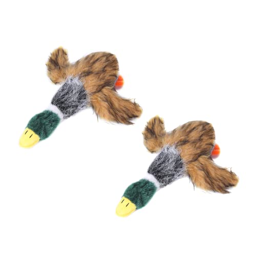 SUNKYPUP Plüsch-Stockente Hundespielzeug, quietschendes Hundespielzeug, Plüsch-Hundespielzeug für kleine, mittelgroße Hunde, 20,3 cm, 2 Stück von SUNKYPUP