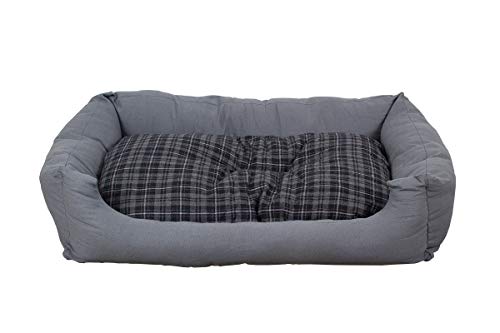 SUNNYDOGS Hundebett modern grau, 120x80 cm mit Wendekissen, Hundekissen waschbar, Schlafplatz, Liegeplatz, Liegekissen SUNNYDOGS Hundebett modern grau, 120x80 cm mit Wendekissen, Hundekissen waschbar, Schlafplatz, Liegeplatz, Liegekissen von SUNNYDOGS