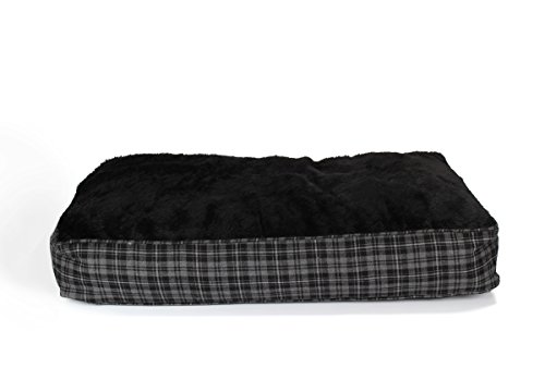 SUNNYDOGS Hundekissen XXL extra dick, 100x70 cm, grau/schwarz, Hundebett, Schlafplatz, Liegematte, Zubehör von SUNNYDOGS