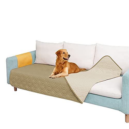 SUNNYTEX wasserdichte Hundebett-Abdeckung, Hundematte, Haustierdecke, Haustierdecke für Couch, Sofa, Bett, Matte, Anti-Rutsch-Möbelwinkel, 7,8 cm, Beige von COMOYA