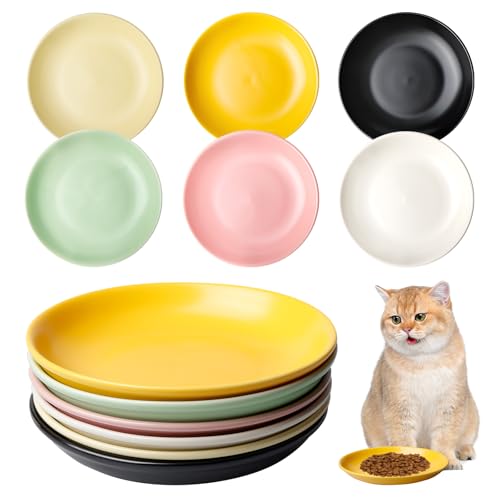 SUNOYA 6 Stück Katzennapf, Futternapf Katze, Katzennapf Keramik, Katzen Futternapf, 200ml, Katzennapf Erhöht, Katzennäpfe Flacher für Futter und Wasser, Kätzchen-Futternapf SUNOYA 6 Stück Katzennapf, Futternapf Katze, Katzennapf Keramik, Katzen Futternapf, 200ml, Katzennapf Erhöht, Katzennäpfe Flacher für Futter und Wasser, Kätzchen-Futternapf von SUNOYA