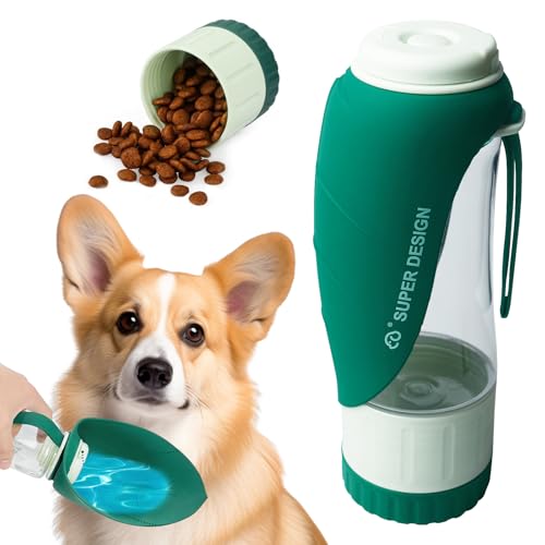 600ml Hundetrinkflasche für Unterwegs, Trinkflasche Hunde, Hunde Trinkflasche, Wasserflasche Hund, Ideal für Wandern, Reisen mit Haustieren, und Campen von SUNOYA