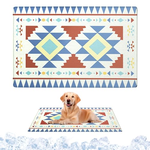 Kühlmatte für Hunde, Kühlmatte Hund, Selbst Kühlende Hundematte Sommer, Waschbar Selbstkühlende Matte, 90x65cm, für Matte, Drinnen, Draußen Und Auto von SUNOYA
