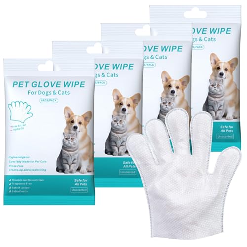 SUNOYA 24 Stück Haustierhandschuh, Haustierpflege Handschuhe, Pflegetücher für Hund Katze, Haustierwaschhandschuhe, Reinigt und Desodoriert, für Die Hygiene Ihrer Haustiere SUNOYA 24 Stück Haustierhandschuh, Haustierpflege Handschuhe, Pflegetücher für Hund Katze, Haustierwaschhandschuhe, Reinigt und Desodoriert, für Die Hygiene Ihrer Haustiere von SUNOYA