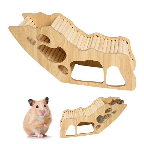 SUNOYA Holz-Kletterspielzeug und Brückenkäfig, Hamster-Kletterleiter, Hamster Kletterleiter, Hamsterhaus aus Holz, Hamsterleiter-Kletterspielzeug für Kleine Haustiere, Hamster, Rennmäuse, Zwergmäuse SUNOYA Holz-Kletterspielzeug und Brückenkäfig, Hamster-Kletterleiter, Hamster Kletterleiter, Hamsterhaus aus Holz, Hamsterleiter-Kletterspielzeug für Kleine Haustiere, Hamster, Rennmäuse, Zwergmäuse von SUNOYA