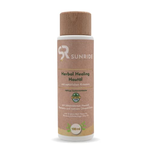 SUNRIDE Pflegeöl für Pferde (Herbal Healing) 100 ml bei Reizungen, Wunden, Ausschlägen von SUNRIDE